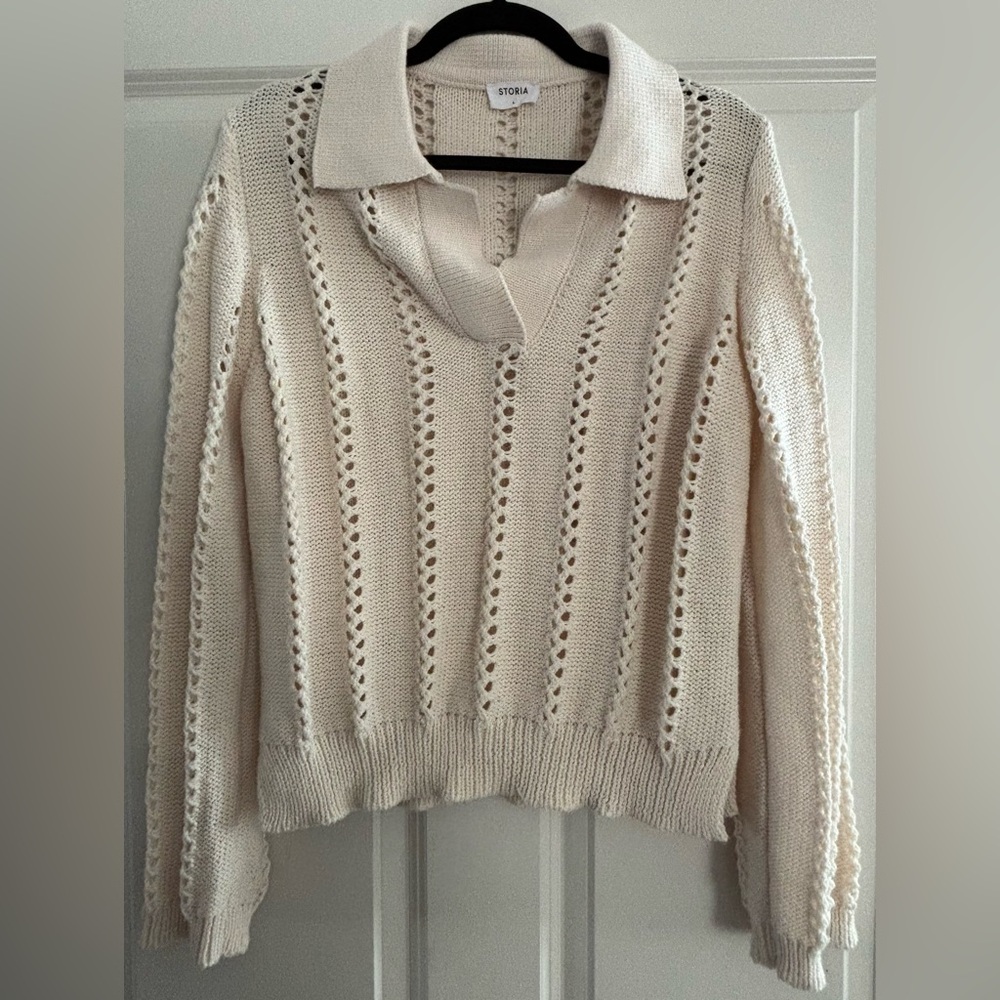 Storia Collared Pullover Knit Sweater